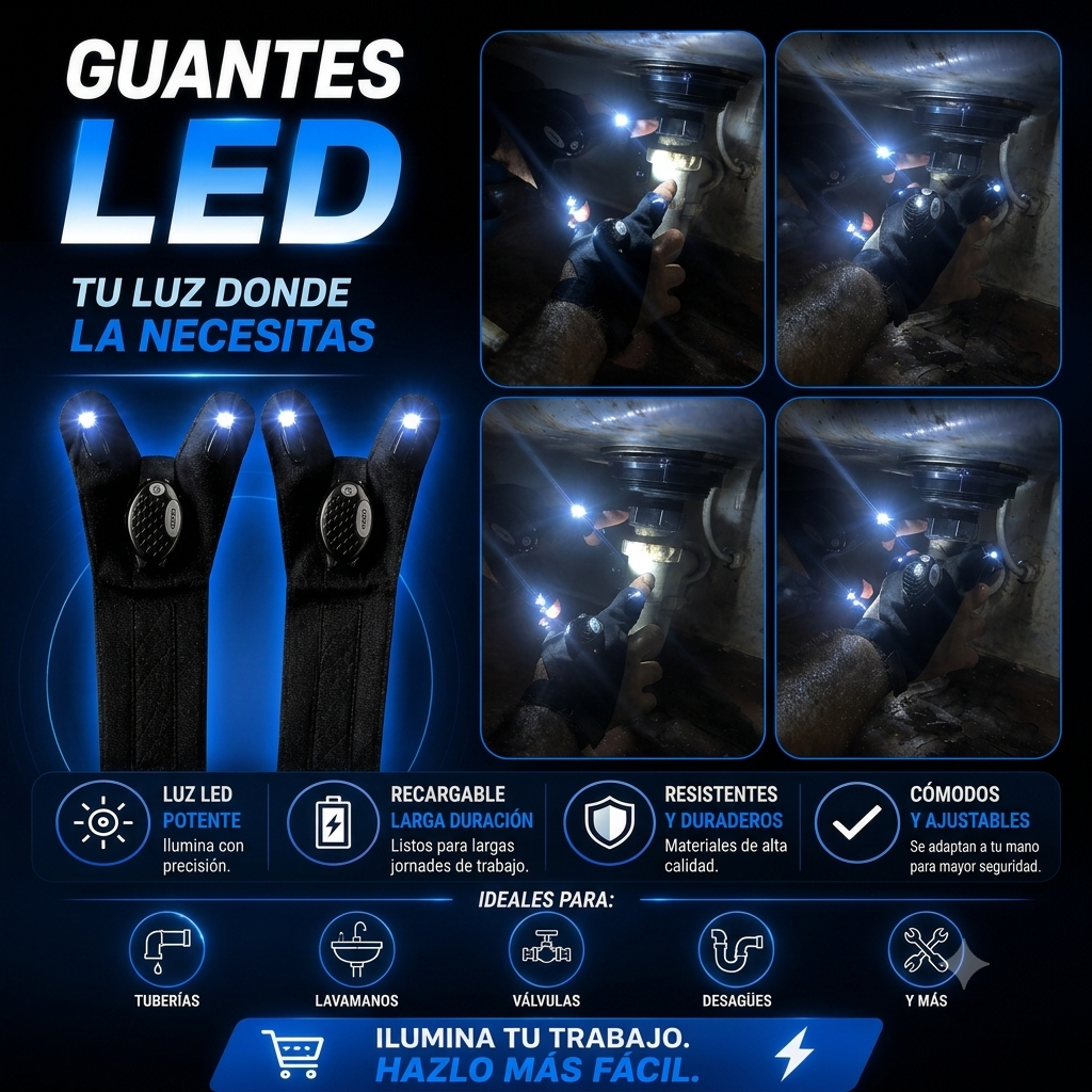 Guantes Con Luz Led